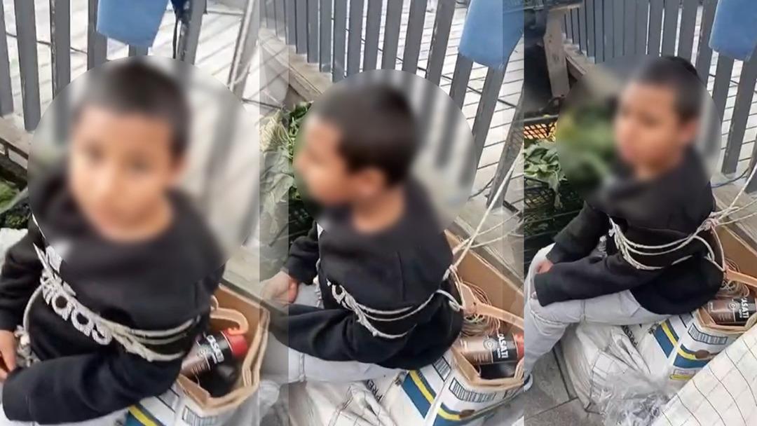 Eşofman çalan çocuğu herkesin ortasında iple bağladı: Seni anadan doğma edeceğim 1