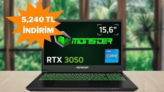 Tam bir fiyat–performans bilgisayarı olan Monster Abra A5'de harika fırsat!