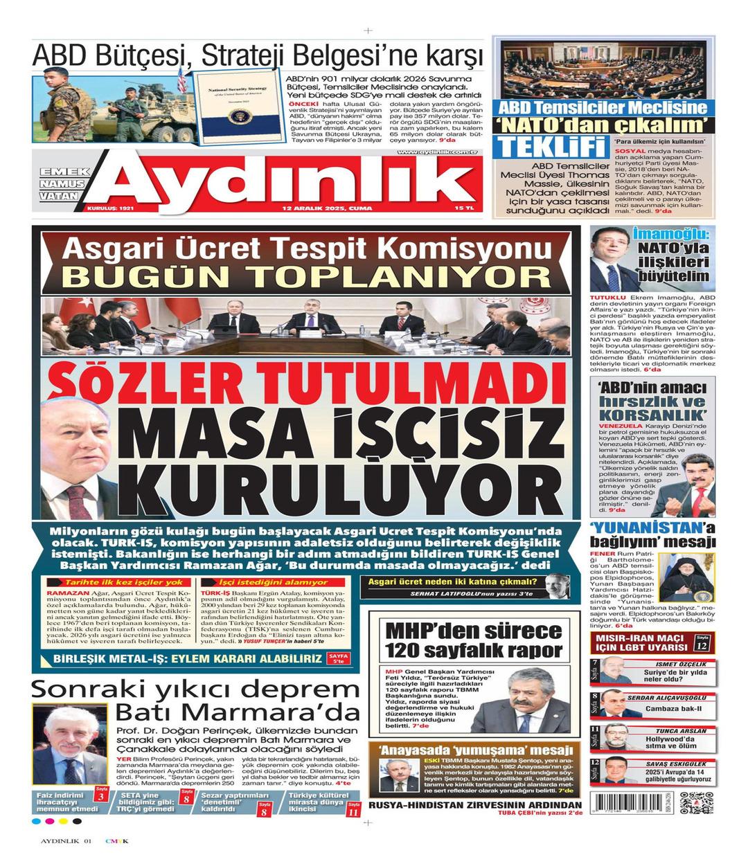 Aydınlık Gazetesi gazetesi