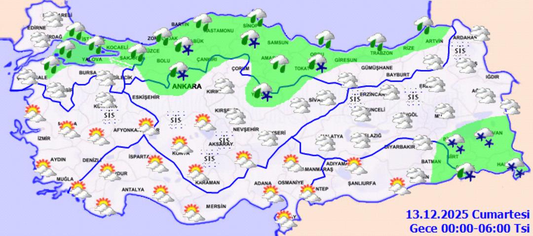 Meteoroloji il il uyardı: 43 kente sağanak ve kar geliyor! 4