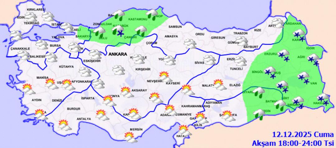 Meteoroloji il il uyardı: 43 kente sağanak ve kar geliyor! 3