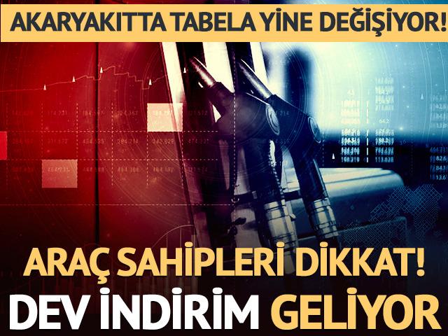 Akaryakıtta yeniden tabela değişiyor! Motorine dev indirim
