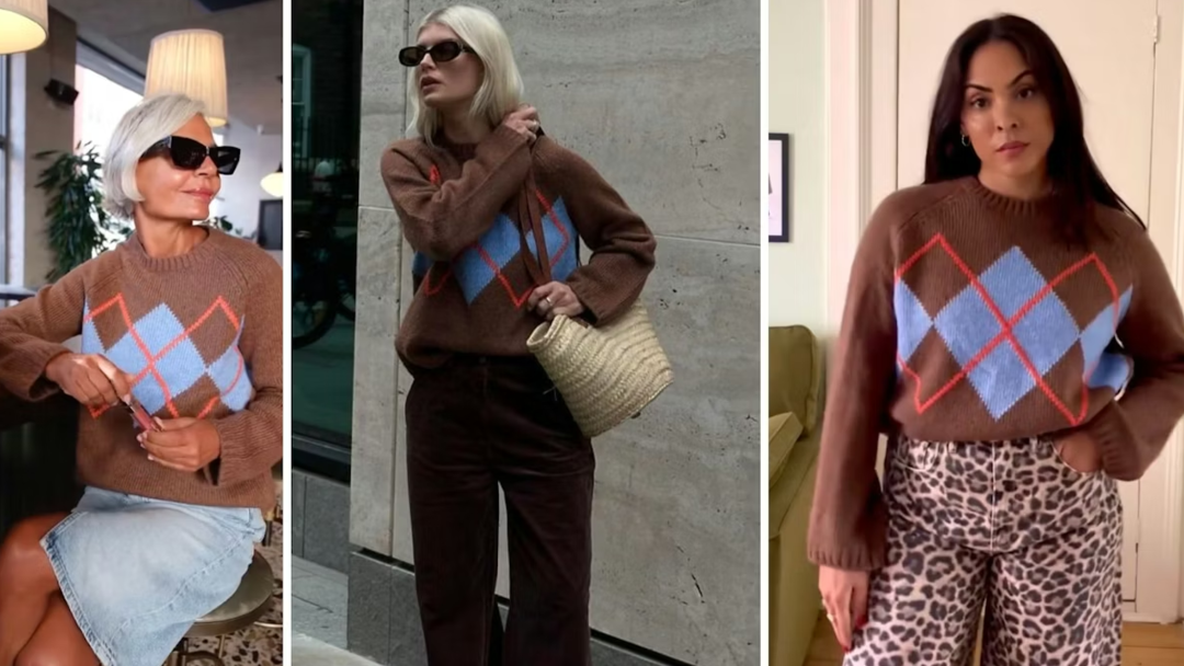 Baklava desen kazak nasıl kombinlenir? 2026 i&ccedil;in 5 g&uuml;ncel stil &ouml;nerisi