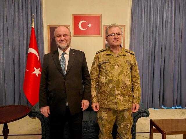 Kara Kuvvetleri Komutanı Orgeneral Tokel, Şam B&uuml;y&uuml;kel&ccedil;isi K&ouml;roğlu&rsquo;nu ziyaret etti