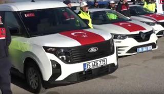 Burdur'da jandarma ve emniyet teşkilatına 56 yeni araç