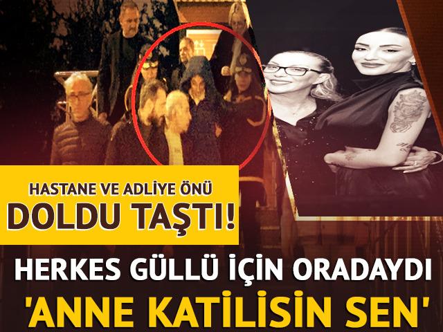 Güllü için hastane önünde kalabalık toplandı! 'Anne katilisin sen'