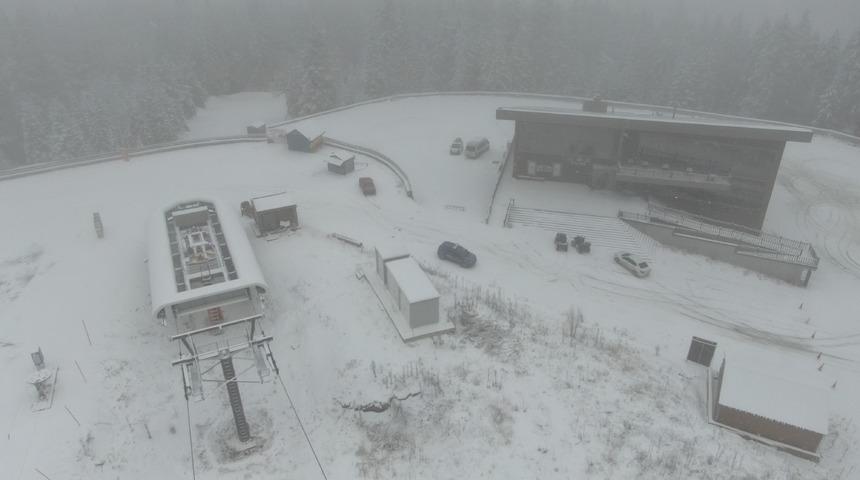 Ilgaz Dağı'nda kar kalınlığı 20 santimetreye ulaştı