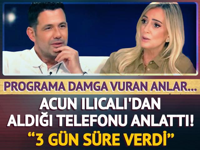 Acun Ilıcalı'dan aldığı telefonu anlattı! '3 gün süre verdi'