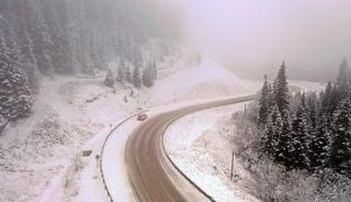 Ilgaz Dağı'nda kar ve sis etkili oldu
