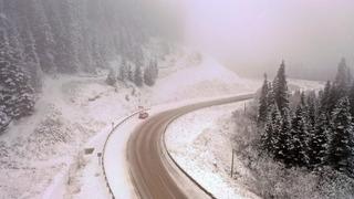 Ilgaz Dağı'nda kar ve sis etkili oldu