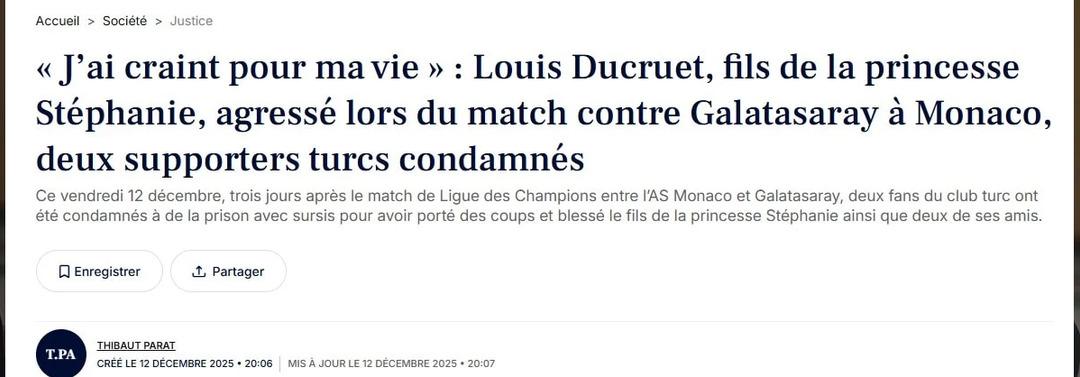 Galatasaray maçından sonra ülke karıştı! 2 Türk Monako prensesinin oğlunu darbetti: "Hayatımdan endişe ettim" 1