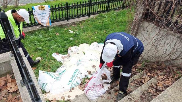 Bilecik’te yol kenarına atılan 15 çuval ekmek hamuru temizlendi 2
