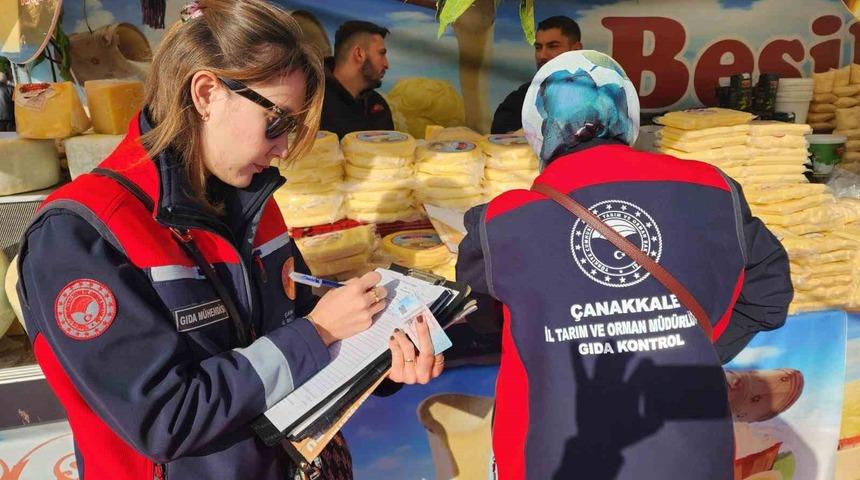 &Ccedil;anakkale&rsquo;de y&ouml;resel &uuml;r&uuml;n festivalinde gıda denetimi
