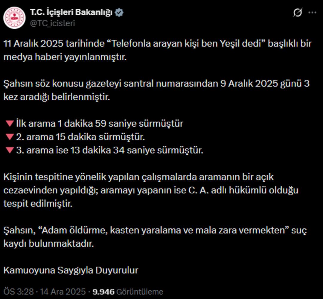 Son dakika | Gelen telefona kendi de inanamamıştı: Gazeteci Saygı Öztürk ü arayıp "Alo ben Yeşil" diyen kişi cinayetten cezaevindeymiş 3