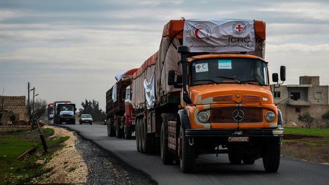 Uluslararası Kızılhaç Komitesi, Afrin harekatı sonrası Suriye Kızılayı ile işbirliği içinde bölgeye ilk insani yardımı 1 Mart'ta göndermişti