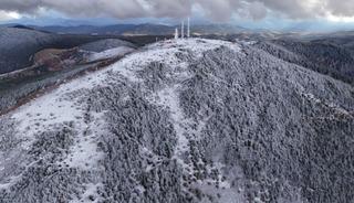 Samsun'da 1650 rakımlı Dürtmen Dağı'nda kar etkili oldu