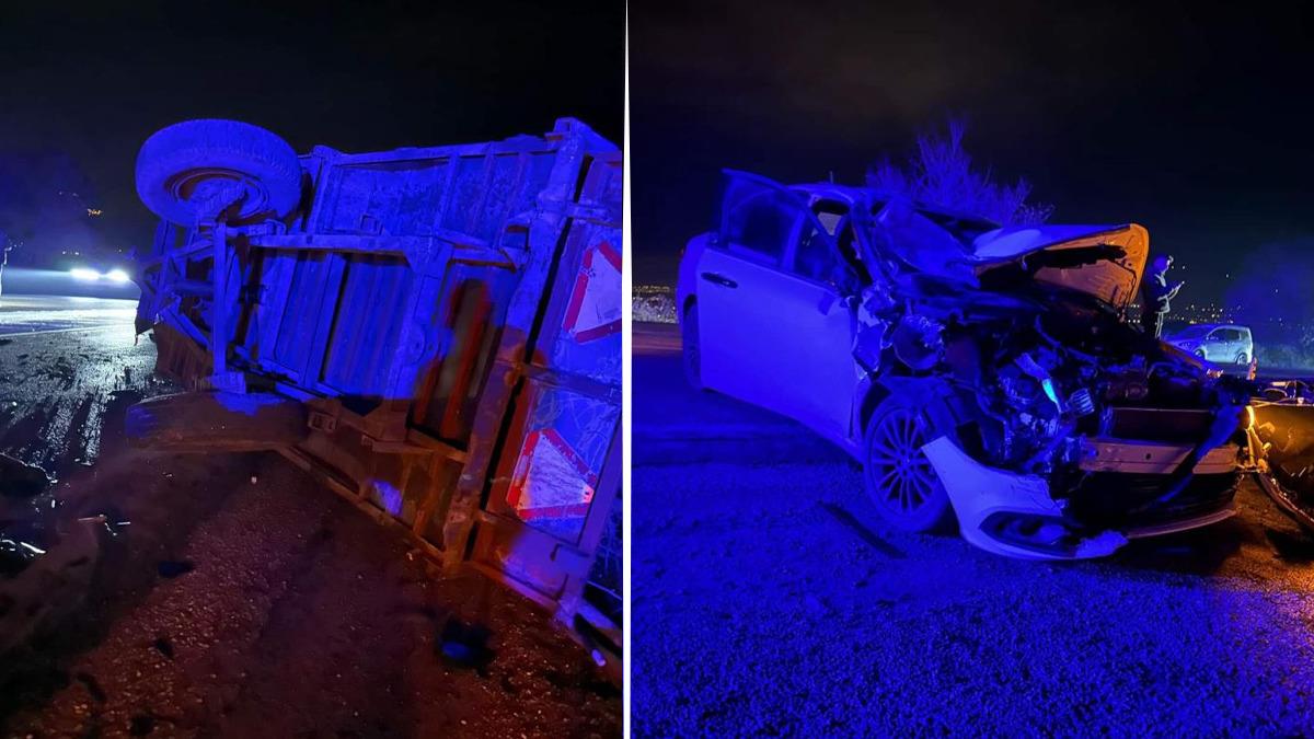 Tokat'ta otomobil traktörle çarpıştı: 4 yaralı