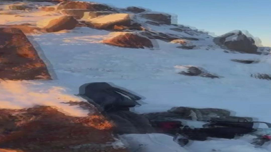 Hasandağı nda mahsur kalan 2 üniversiteli, askeri helikopterle kurtarıldı 3