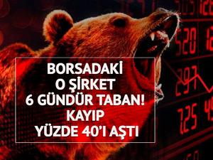 Borsadaki o şirket 6 g&uuml;nd&uuml;r taban! Kayıp y&uuml;zde 40&rsquo;ı aştı