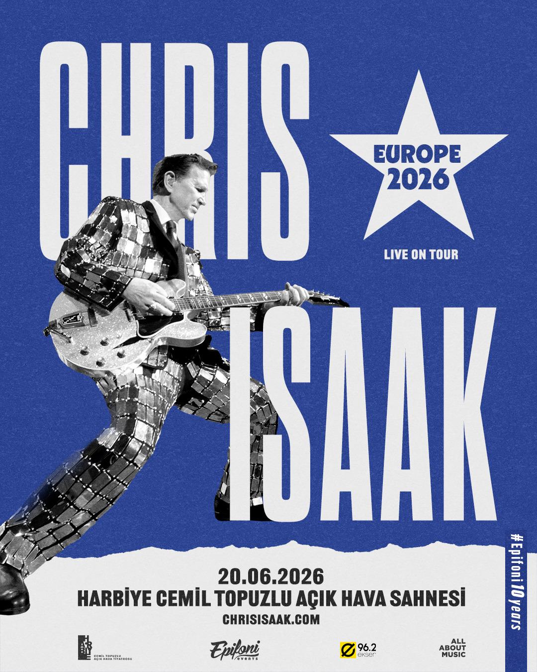 Rock’n Roll’un büyülü sesi Chris Isaak, 20 Haziran 2026’da Harbiye’de! 1