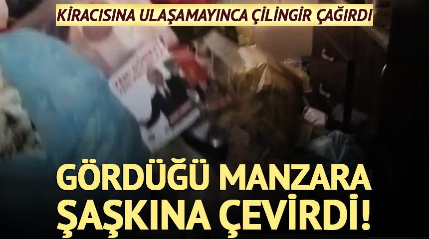 Kiraya verdiği dairesine girince g&ouml;rd&uuml;ğ&uuml; manzara şaşkına &ccedil;evirdi
