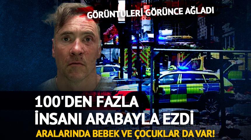 Binlerce insanın i&ccedil;ine arabayla dalıp 100'den fazla insanı ezdi