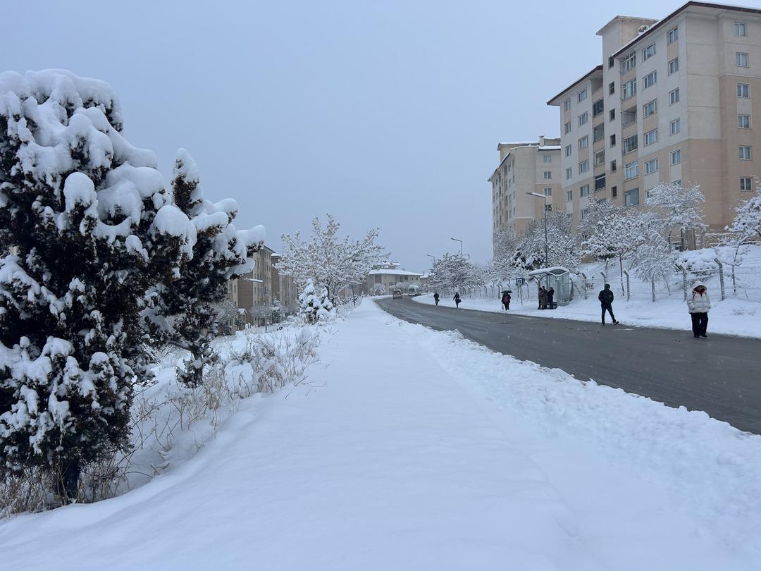 Bir kent beyaza büründü: Uçaklar inemedi! Meteoroloji den kuvvetli kar uyarısı 3