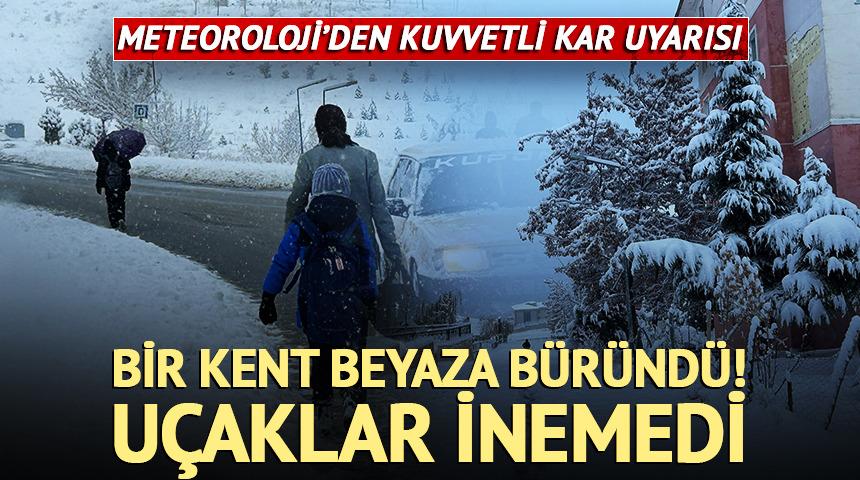 Bir kent beyaza b&uuml;r&uuml;nd&uuml;: U&ccedil;aklar inemedi!