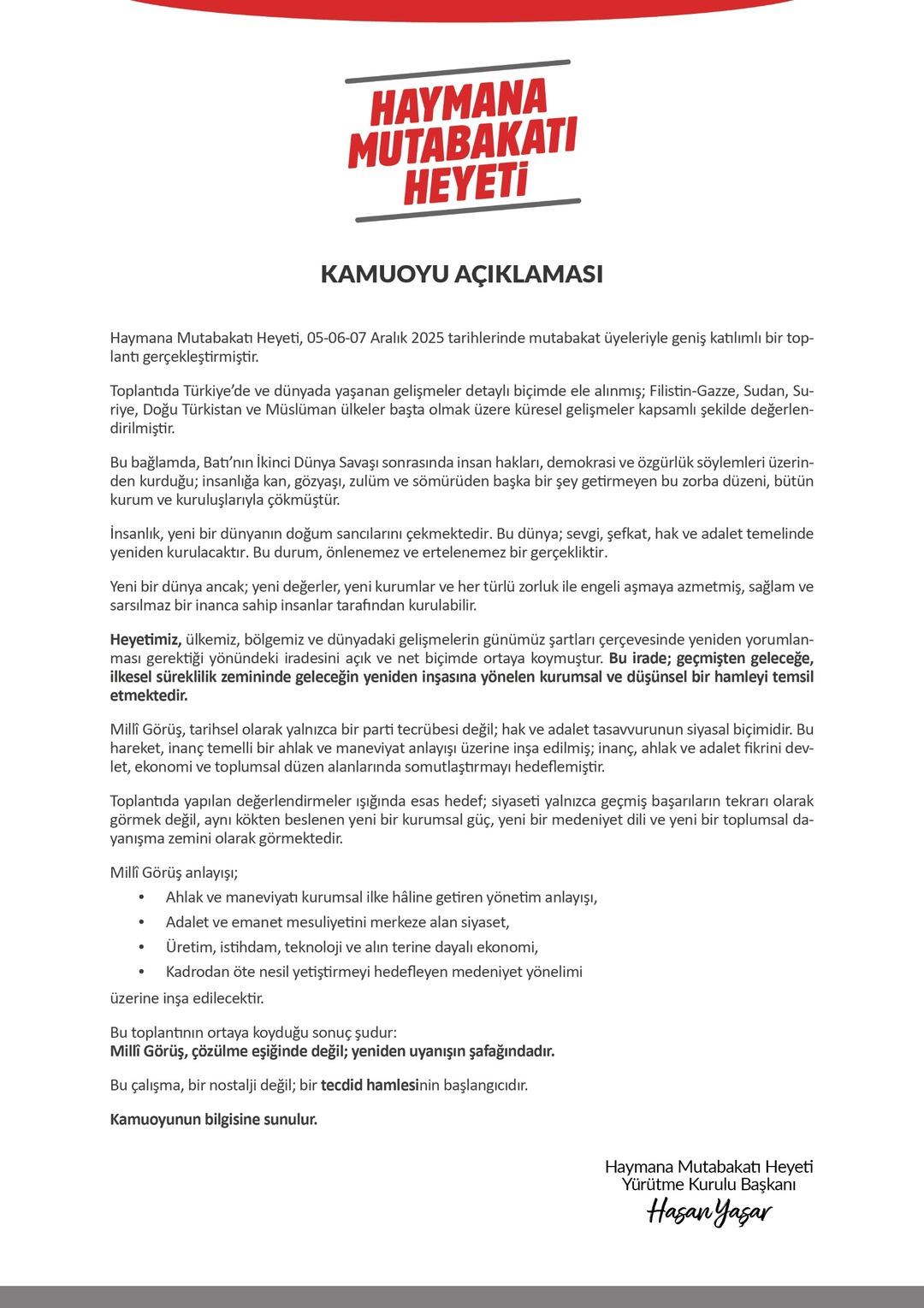 Siyaset sahnesinde yeni parti doğuyor: Haymana Mutabakatı Heyeti ilk sinyali verdi 2