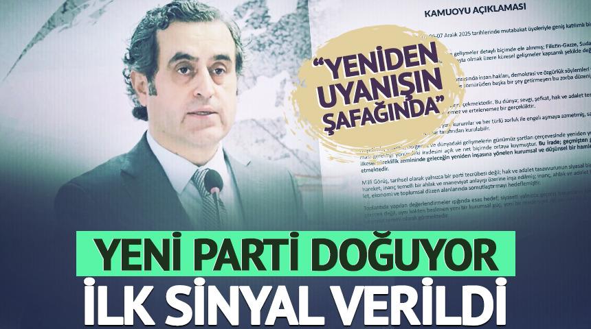 Yeni parti i&ccedil;in ilk sinyal verildi: "Yeniden uyanışın şafağında"