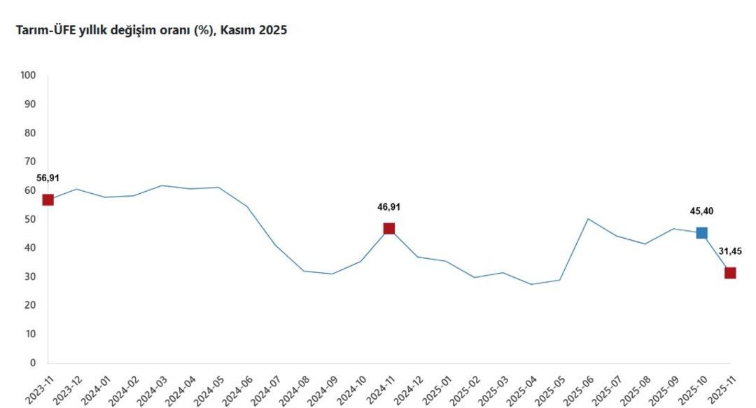 T&Uuml;İK duyurdu! &Ccedil;ift&ccedil;inin kasım ayı enflasyonu belli oldu 2