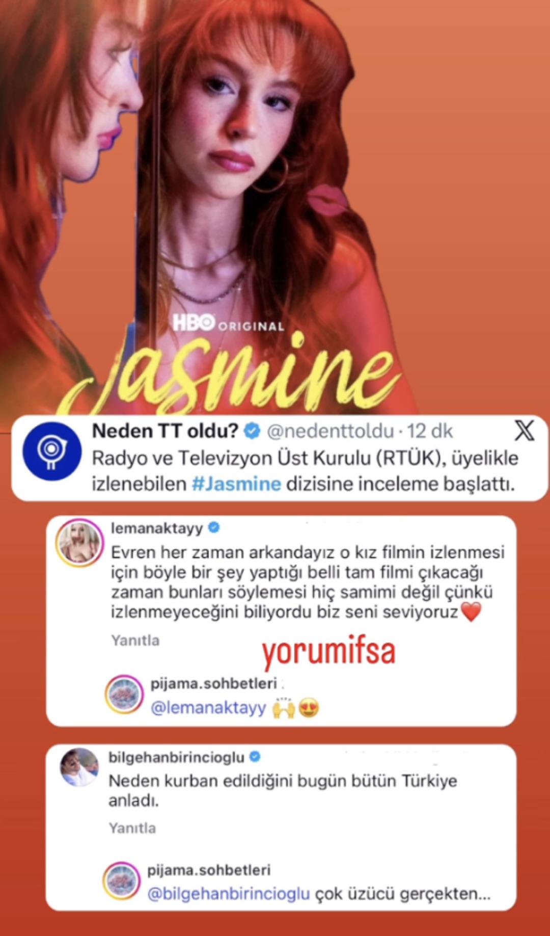 Jasmine deki sahneleri tepki çekti! Evrim Akın, Asena Keskinci konusunda sessiz kalmadı 2