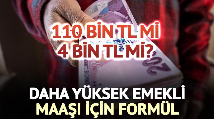 Daha y&uuml;ksek emekli maaşı i&ccedil;in form&uuml;l: Birinde 110 bin TL, birinde 4 bin TL fark