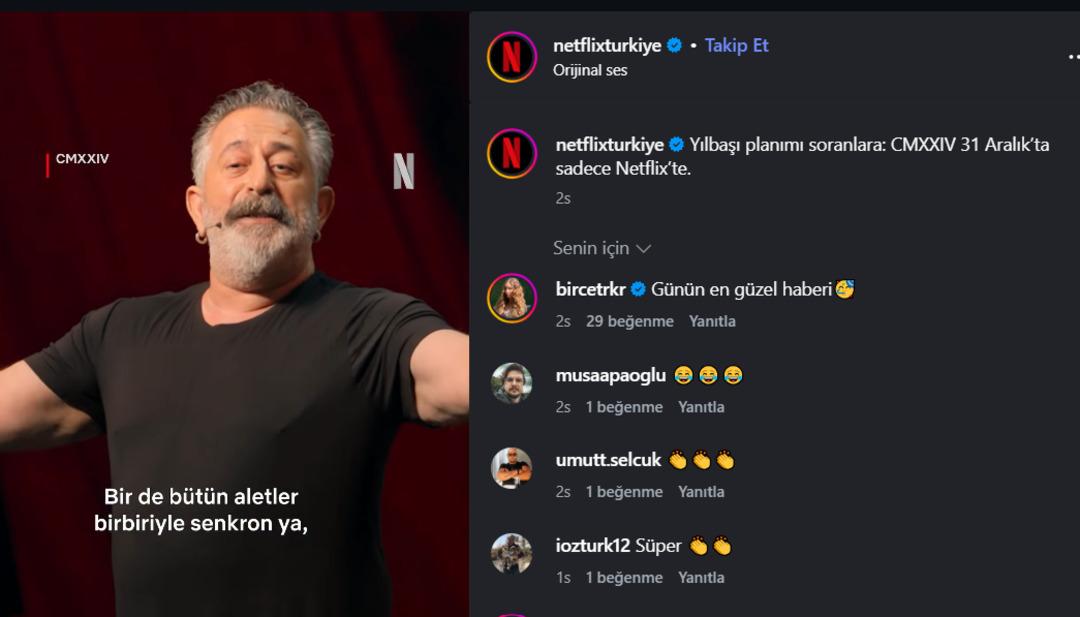 Cem Yılmaz ın CMXXIV G&ouml;sterisi 31 Aralık ta Netflix te... 1