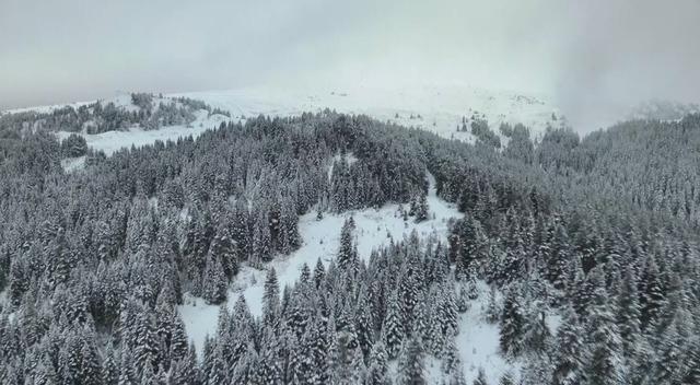 Karla kaplanan Ilgaz Dağı havadan g&ouml;r&uuml;nt&uuml;lendi 2