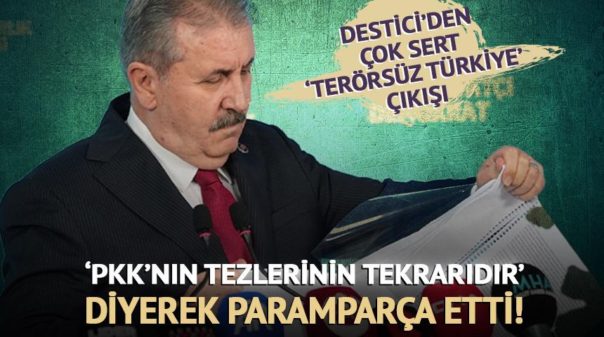 Destici'den &ccedil;ok sert &ccedil;ıkış! 'PKK'nın tezlerinin tekrarıdır' diyerek o raporu yırtıp attı 