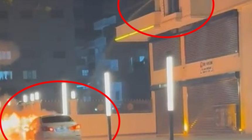 Yanan araca hortumlu m&uuml;dahale yeterli olmadı