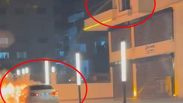 Yanan araca hortumlu müdahale yeterli olmadı