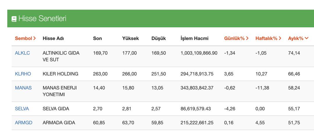 Aralık ayının BİST100 yıldızları belli oluyor! 15 g&uuml;nde y&uuml;zde 50 den fazla kazandıran hisseler 1