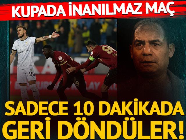 Kupada inanılmaz ma&ccedil;! Sadece 10 dakikada geri d&ouml;nd&uuml;ler