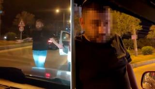 Trafikte akılalmaz g&ouml;r&uuml;nt&uuml;! &Ouml;nce yumruk attı sonra tabancayla ateş a&ccedil;tı