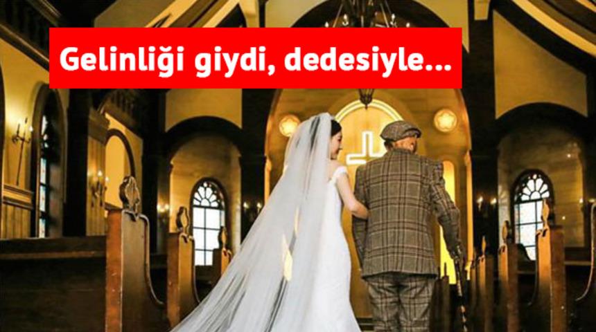 Dedesinin son istediğini b&ouml;yle yerine getirdi