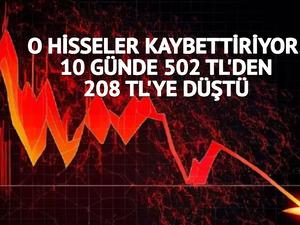 BIST 100 pozitif! O hisseler kaybettiriyor: 10 g&uuml;nde 502 TL'den 208 TL'ye d&uuml;şt&uuml;