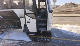 Seyir halindeki iş&ccedil;i servisi alev aldı