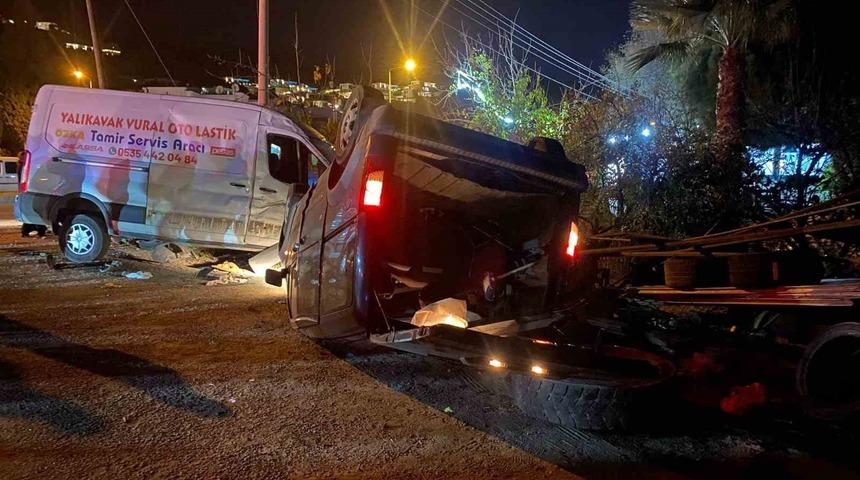 Bodrum&rsquo;da trafik kazası: 1 &ouml;l&uuml;, 2 yaralı