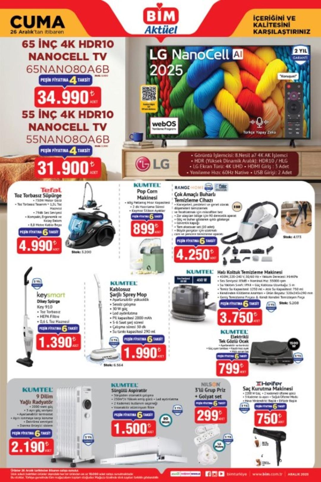 BİM e halı koltuk yıkama makinesi geliyor! 26 Aralık 2025 BİM katalog yayınlandı! 1