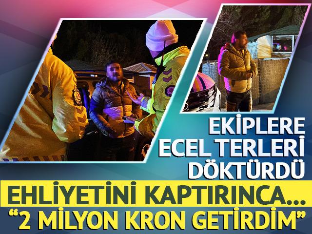 Yer: Burdur! Ehliyetini kaptırınca ekiplere ecel terleri d&ouml;kt&uuml;rd&uuml;: "Danimarka'dan 2 milyon kron getirdim"