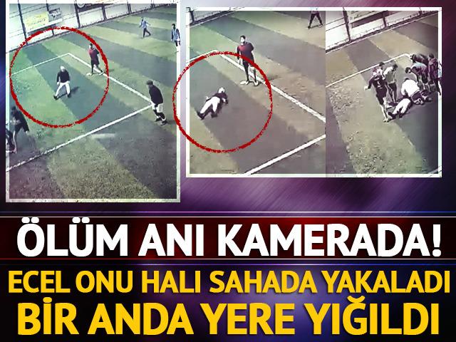 Yer: Kahramanmaraş! Bir anda sahanın ortasına yığıldı: &Ouml;l&uuml;m anı kamerada!