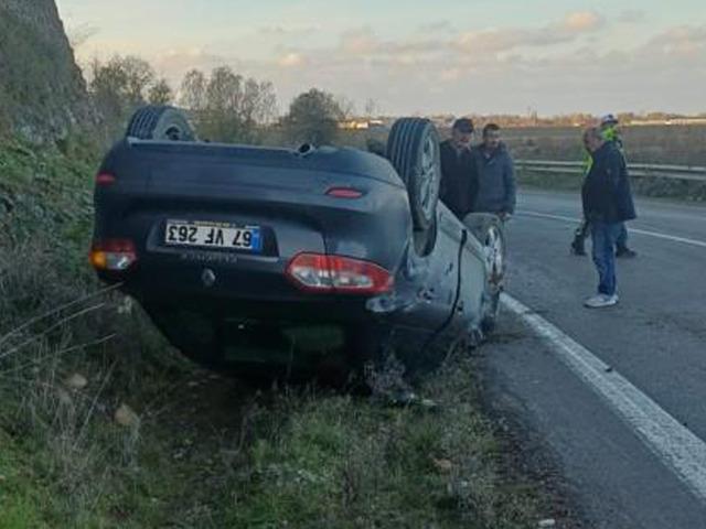 &Ccedil;aycuma'da otomobil takla atarak durabildi: 1 yaralı