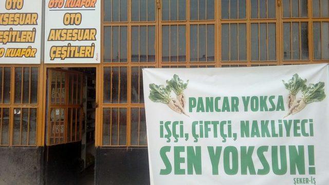 Sendika pankartı